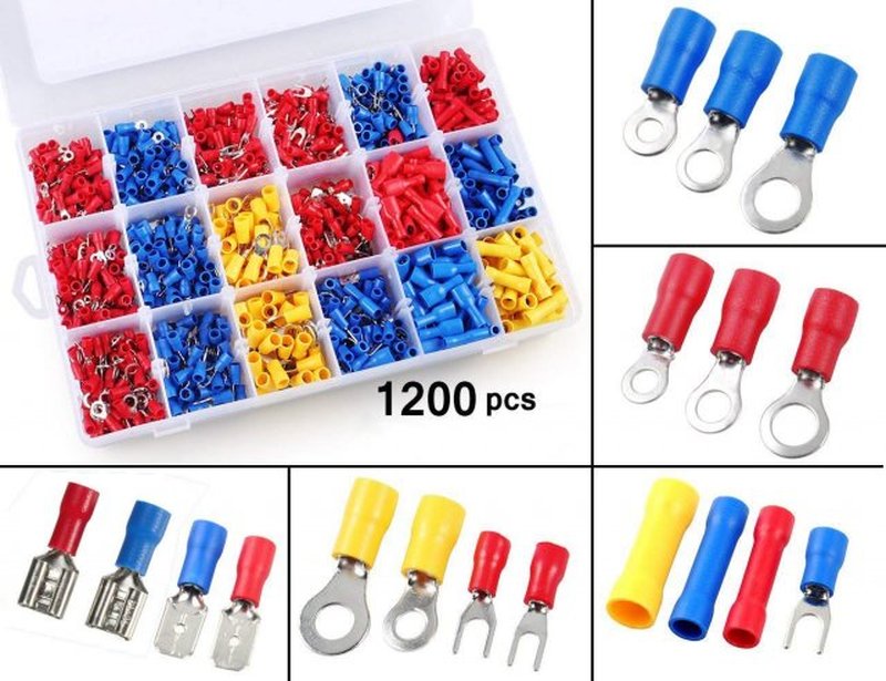 1200pcs Electrical Connectors Sopoby Insulated Crimp Termina
