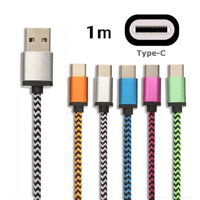 1M Nylon Braided Aluminum USB 3.1 Type-C to USB 2.0 A Male F