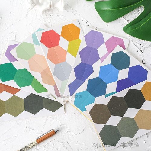 48pcs/2 Sheet Candy Color Index y Notes Notebook Planner Acc