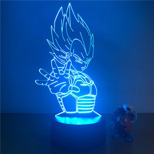 3D LED Night Light Dragon Ball Z Vegeta Super Action Figure