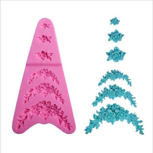 Relief Flower Silicone Mold Sugar Paste 3D DIY Fondant Cake