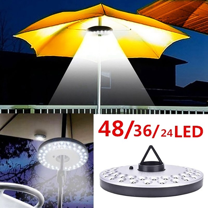 Durable Portable Pole Light 48/36/24 Led Bulb Outdoor Garde