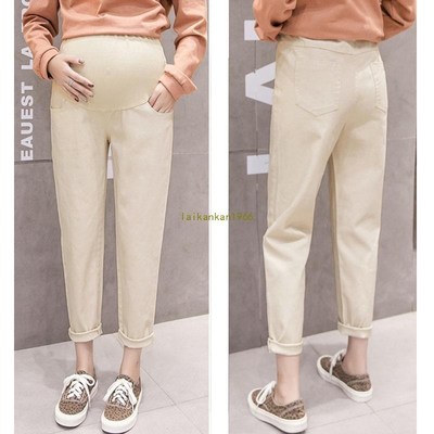 Cotton Abdominal Maternity Pants Trousers For Pregnant Women