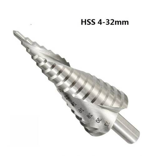 1Pcs 4-32 Mm HSS Titanium Coated Step Drill Bit Drilling Pow