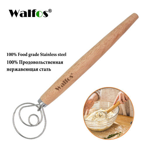 WALFOS Stainless Steel Danish Dough Whisk Blender Cake Bread