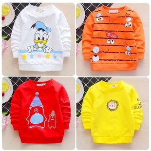 Baby autumn new boys' leotard T shirt girls' autumn