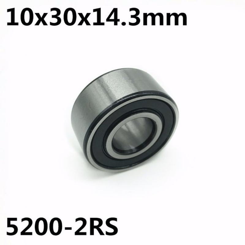 5200-2RS 10x30x14.3mm Double row angular contact bearings 52