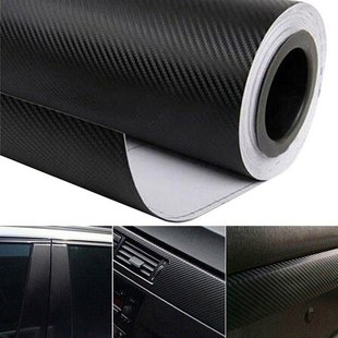 30cmx127cm 3D Carbon Fiber Vinyl Car Wrap Sheet Roll Film Ca