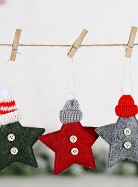 Christmas Felt Star Christmas Tree Decorations Hanging Penda