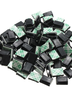 30x Cable holder Cable clip Cable clamp Self-adhesive black