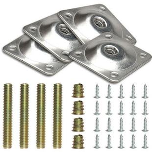 Connector Dow And 4Pcs Plates Fixing Metal Mounting