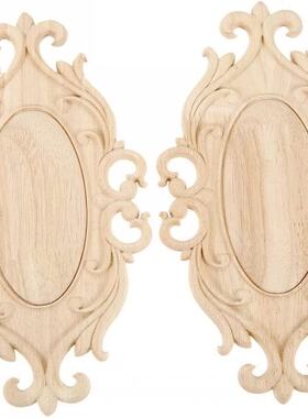 2/1 Pc Door Center Onlays Appliques Wood-Carved Decal for Ho