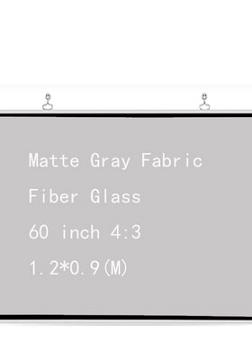 Thinyou 60 inch 43 Projector Screen Matte Gray Fabric Fiber