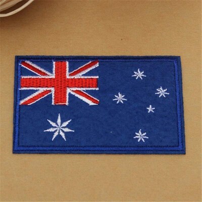 2pcs australian flag embroidery patch sew on iron on patch a