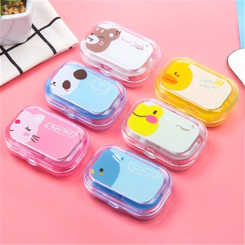2402 cartoon contact lens box beautiful pupil box lovely can