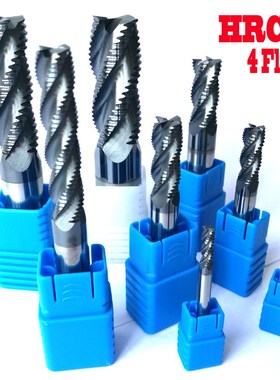 4mm 6mm 8mm 10mm 12mm HRC55 4 flutes Roughing End Mills  Mil