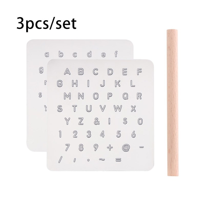 3pcs/set DIY Leather Craft Tool Letter Punch Kit Printing Ca