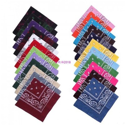 Women Men Head Wrap Neck Scarf Wristband Handkerchief 14 Col
