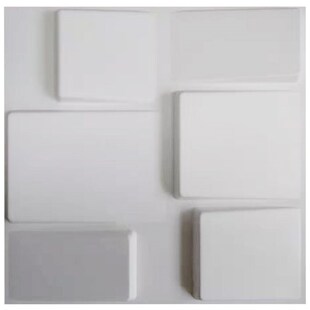 Textured 3D Wall Panels Decorative Wall Tiles Matte White Pa