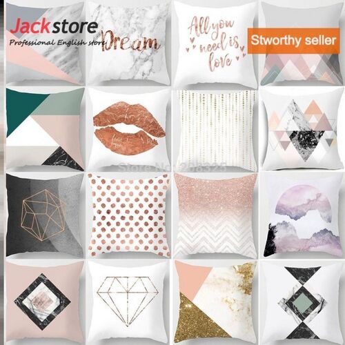 Geometric Lips Letter Home Sofa Decoration  Pillow Case枕套