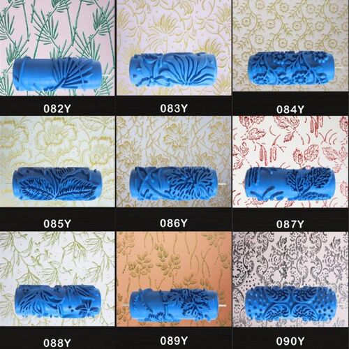 5'' Embossed Paint Roller Sleeve Wall Texture Stencil Brush
