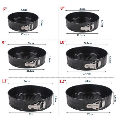 Cake Pan Carbon Steel Non-stick Spring Form Baking Pan Remov
