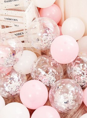18pcs 10inch Gold Silver Pink Chrome Latex Balloons Confett