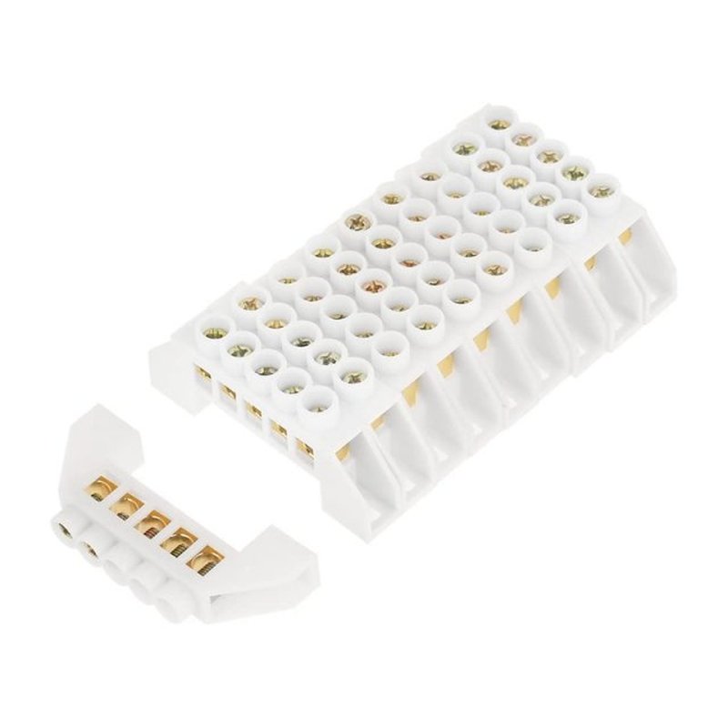 10 Pieces of 5-Hole Bridge Type Design Zero Line Bar Termina