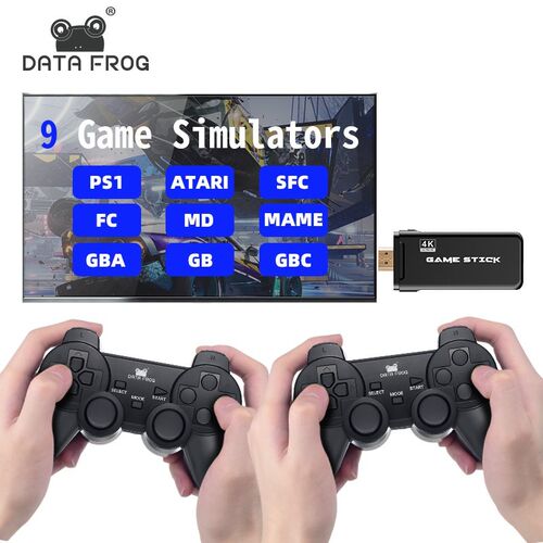 DATA FROG Game Console With 2.4G Wireless Controller HD Out
