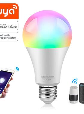 Tuya Smart lamp 15W WIFI LED light Bulb Smart Life RGB Bluet