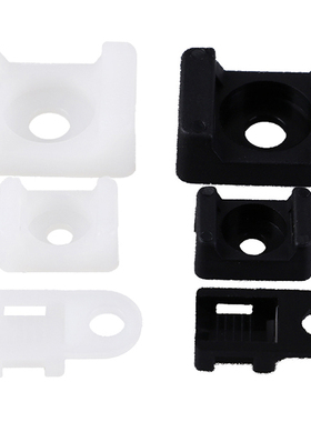 New Sale 100PCs Cable Tie Mount Wire Buddle Saddle  Plastic