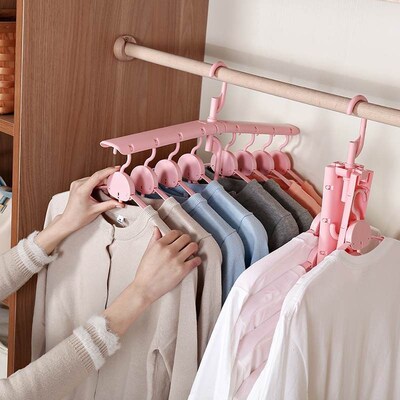 Multi-function magic fold dormitory hangers received