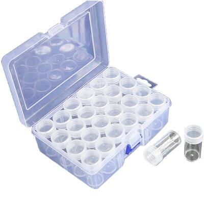 Clear Plastic Bead Storage Containers Set Jars Diamond Paint