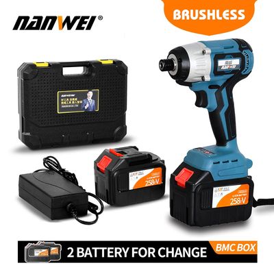 NANWEI Cordless screwdriver Brushless electric drill Super