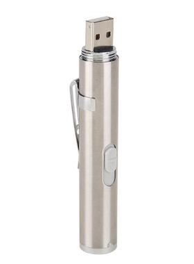 2 in1 USB Rechargeable LED Flashlight Mini LED Torch Waterp