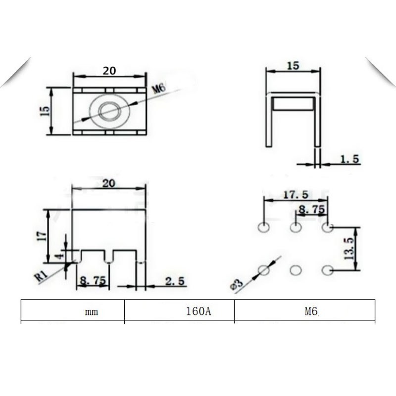 PCB-87 M6 Press Rivet Nut Terminal PCB Copper Welding Termin
