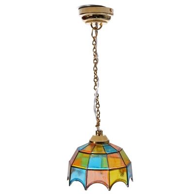 Metal 112 Dollhouse Miniature Ceiling Lamp Model with Multi