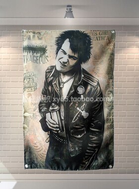 ''Sid punk band'' Rock Band Banners Hanging Flag Wall Stick