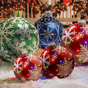 PVC Metallic Christmas Balloons Creati 60cm Snowflake Chrome