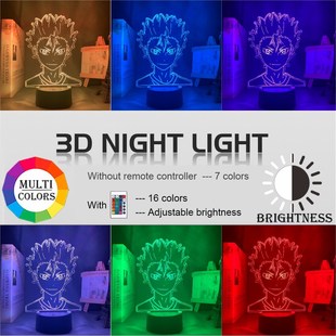 3d Lamp Anime Haikyuu Nishinoya Yuu Figure for Kids Child Be