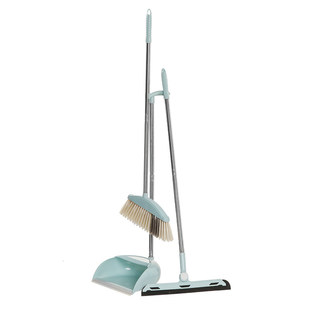 3 PCS Broom Dustpan Set With Fully Squeegee Clean Floor Dust