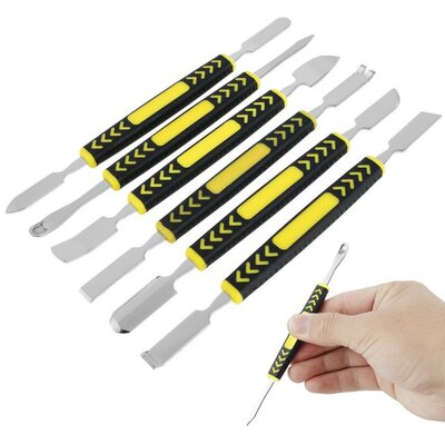 Metal Crowbar 6-Piece Set Small Metal Spudger Pry Opening Re