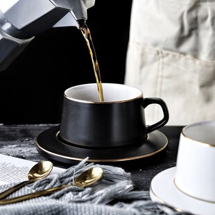 MUZITY Ceramic Coffee Cup And Saucer  Design Porcel