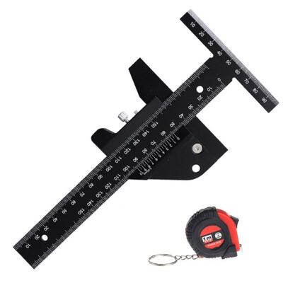 Aluminum Alloy Scale Metric Measure Scribing Ruler T Shape W