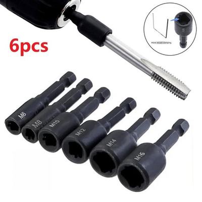 Screw Tap Socket Adapter Holder Extension Bar 1/4 Inch 45# S