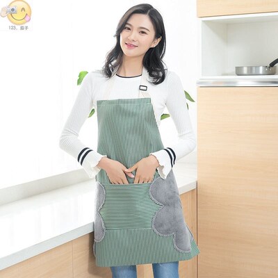 Kitchen oil-proof and waterproof padded apron, cooking gown,