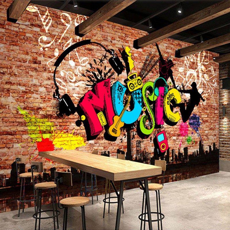 custom 3d wall murals wallpaper city music art graffiti bric