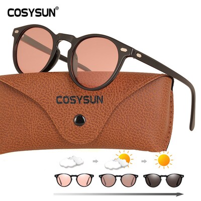 COSYSUN Photochromic TR90 Polarized Sunglasses Women Drivin