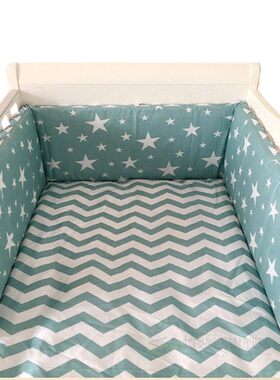 Collapsible 180*30cm Star Design Baby Bed Bumper Cotton Bab