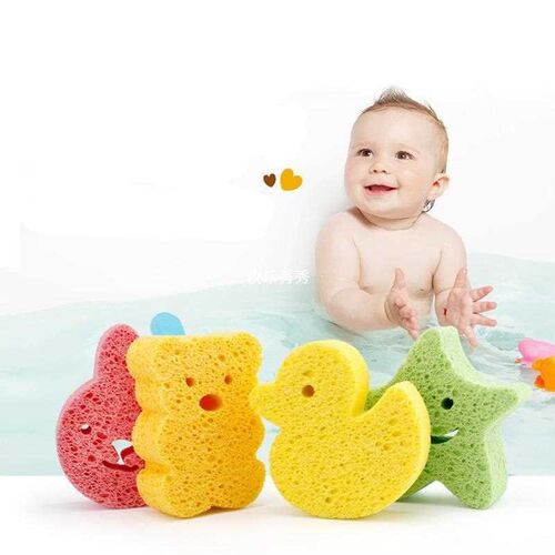 1pc Natural Wood Pulp Sponge Children Bath Sponge Bath Brush